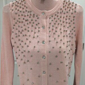 Boston Proper Blush Pink Embellished Sweater XXS